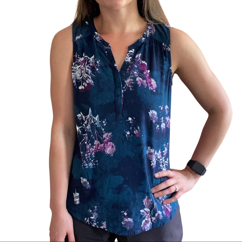 SOLD Sonoma Floral Tank Top Size Xs/S Pre-Loved Good Condition